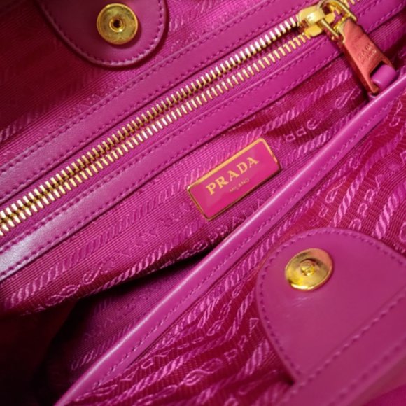 PRADA Tessuto 2 Way MINI Tote Bag Ibisco PINK! + MATCHING WALLET - Picture 7 of 14